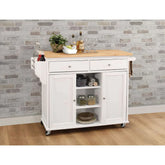 Tullarick Natural & White Kitchen Cart Model 98305 By ACME Furniture